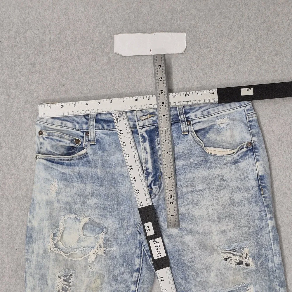 American Eagle Men Jeans 34X32 Blue Denim Next Level Flex Skinny Grunge READ